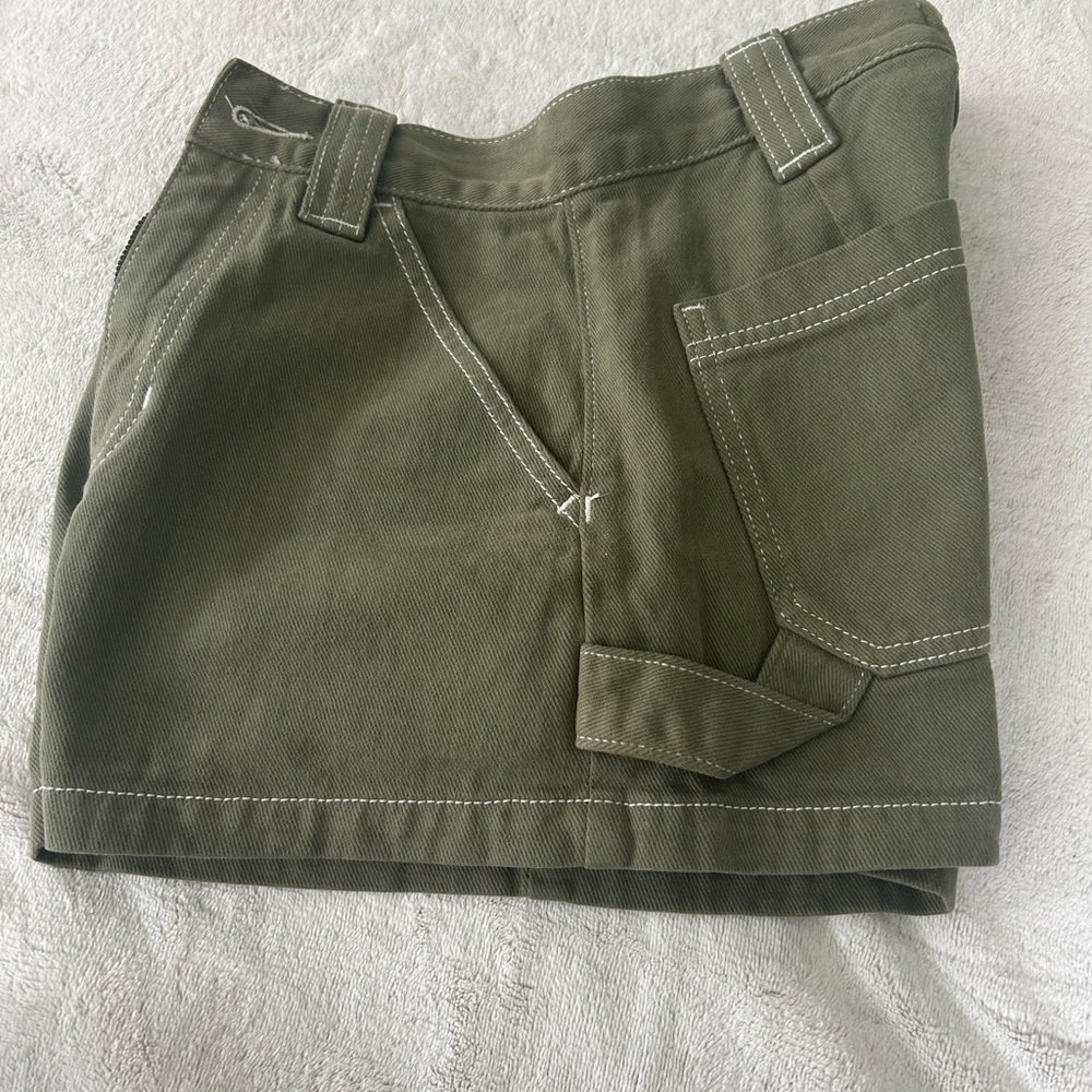 Olive Green Women's Shorts - Picture 4 of 5